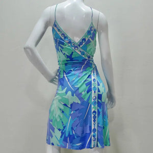 1990s Emilio Pucci Halter Wrap Dress