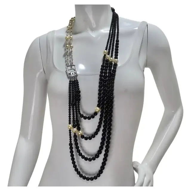 NS302 black beads necklace ( kalipoth ) ( READY TO SHIP ) – Deccan Jewelry