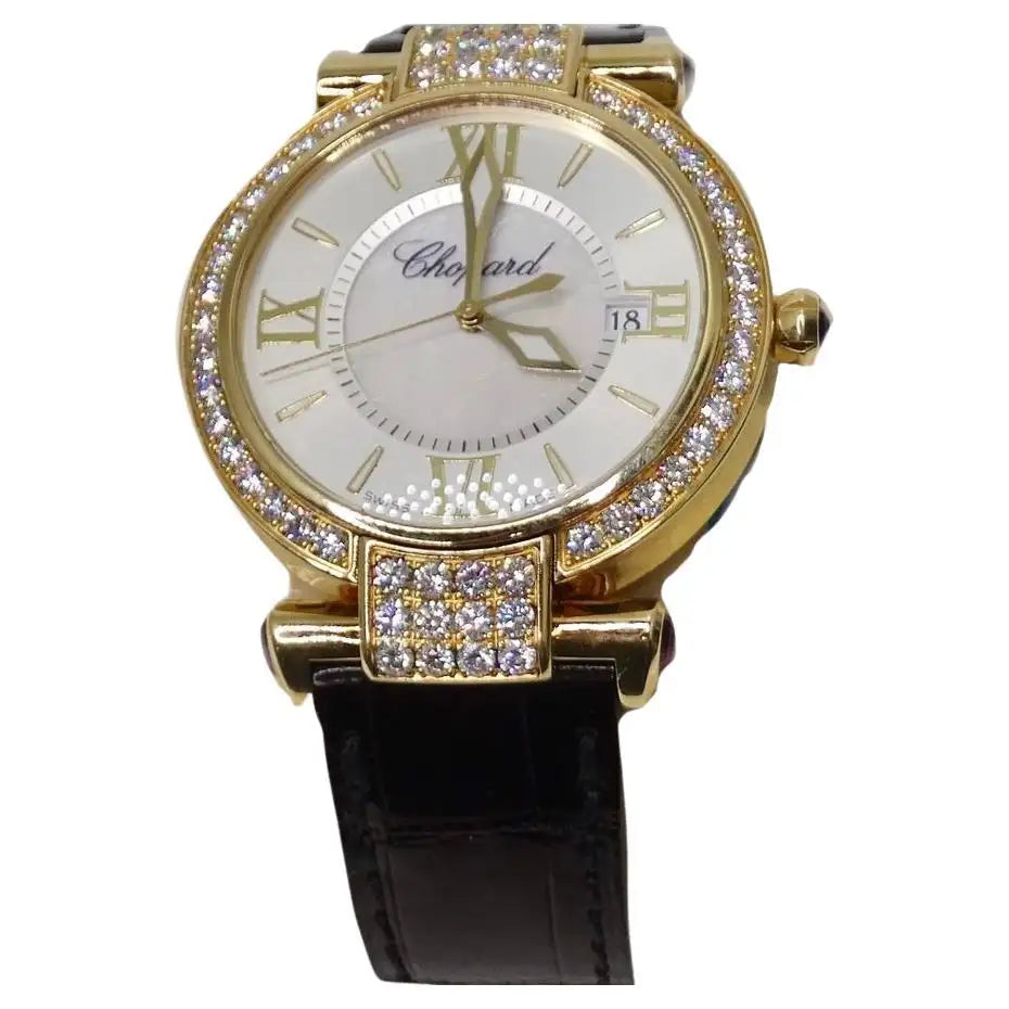 Chopard Imperiale Quartz 36mm Yellow Gold Diamond Watch Vintage