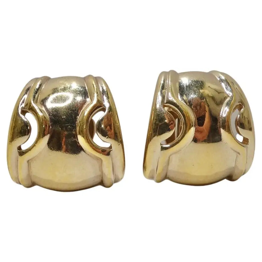 Panetta 18K Gold Plated Stud Statement Earrings – Vintage by