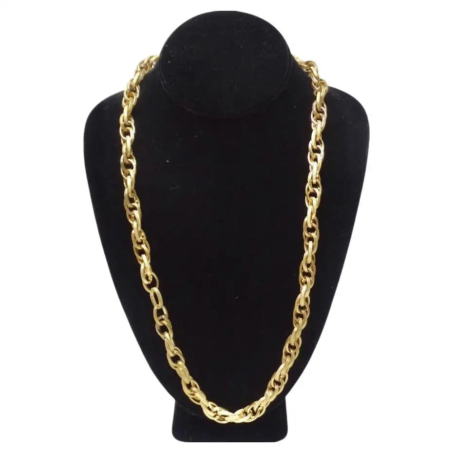 ★VINTAGE HOLLYWOOD★送料込み★Matte Classic Chain Necklace gold-classic-givenchy-logo-