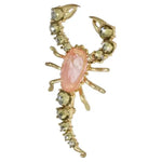1980s 18K Gold Plated Scorpion Brooch