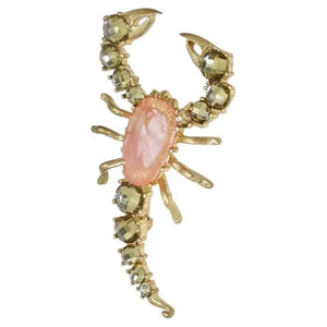 1980s 18K Gold Plated Scorpion Brooch
