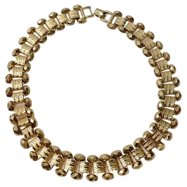 1980s Gold Plated Choker Necklace – Vintage by Misty