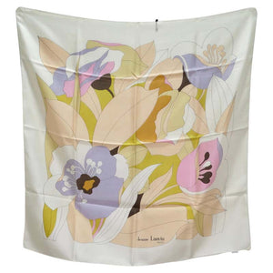 1970s Lanvin Floral Silk Scarf