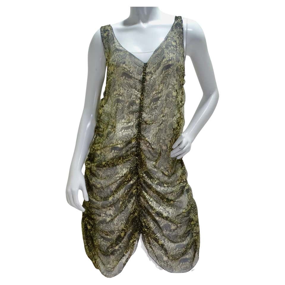 Vintage Jean Paul Gaultier Printed Ruched Slip Dress Vintage by Misty Vintage Jean Paul Gaultier Printed Ruched Slip Dress Vintage by Misty
