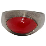 1950s Silver Synthetic Ruby Ring