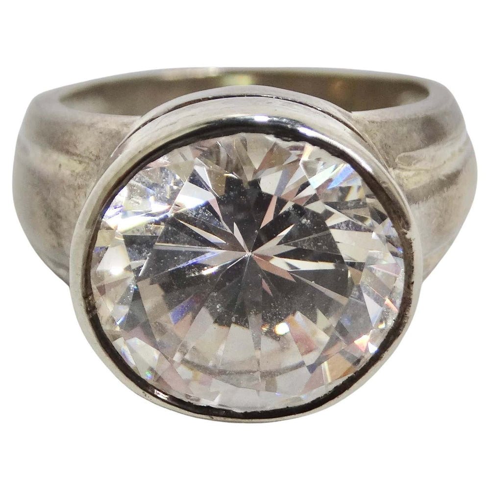 1960s Silver Cubic Zirconia Ring