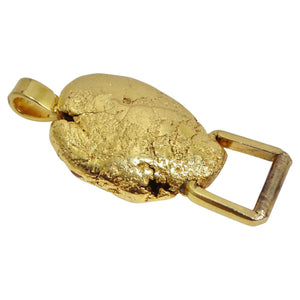 24K Gold Plated Nugget Pendent Circa 1980s