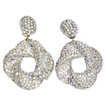 Richard Kerr 1980s Swarovski Crystal Clip On Earrings