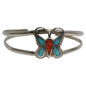 1950 Navajo Silver Butterfly Cuff Bracelet