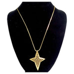Trifari Gold Tone Star Pendent Necklace