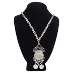 Silver Plated Roman Coin Medallion Pendant Necklace