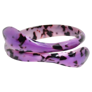 Purple Bakelite Snake Head Cuff Bracelet
