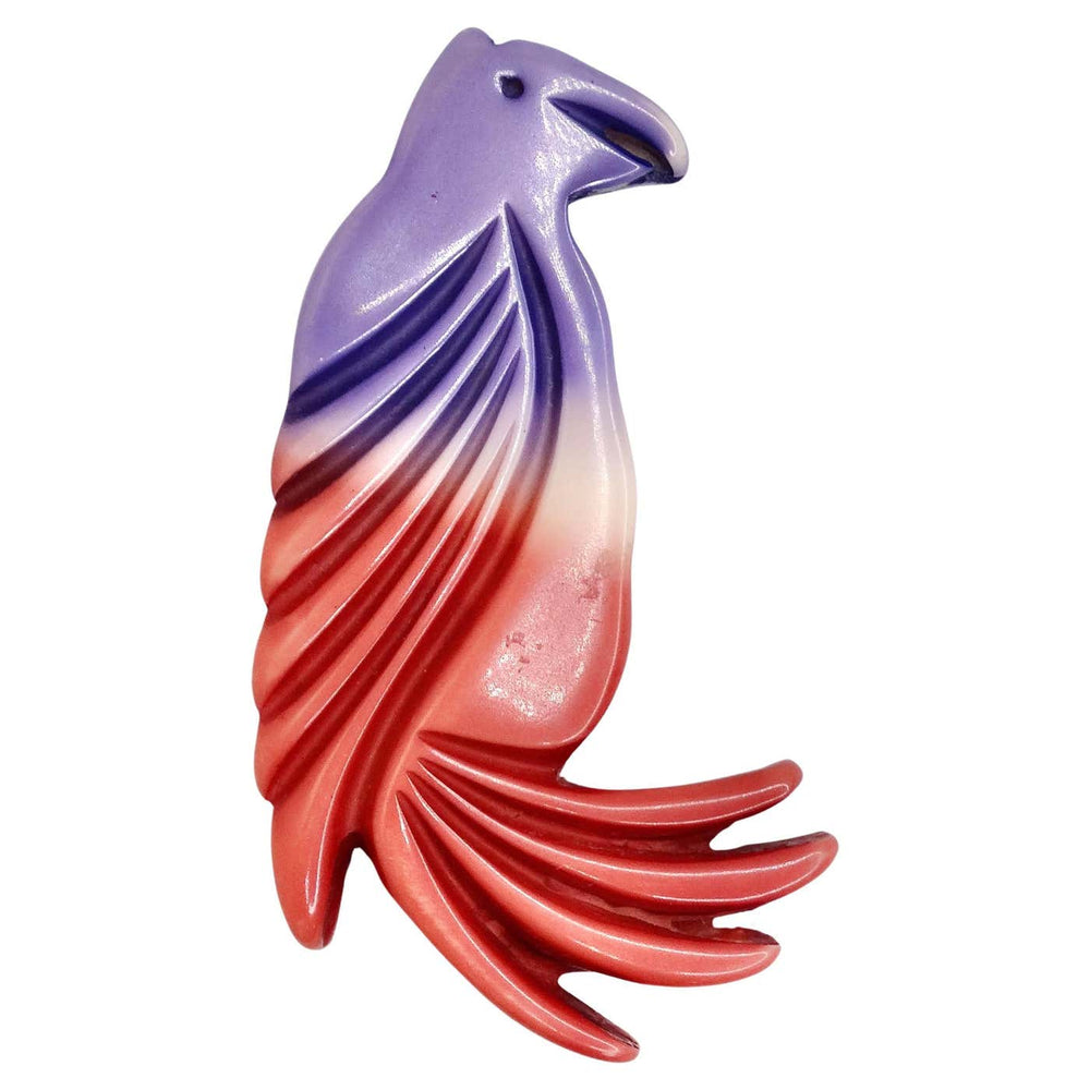 1990s Multicolor Parrot Brooch