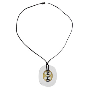 Hermes Buffalo Horn Lacquer Lift Necklace