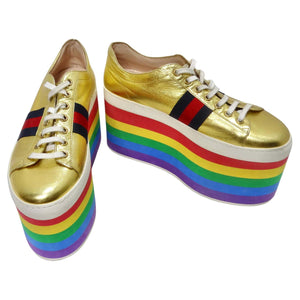 Gucci Peggy Rainbow Platform Sneakers – Vintage by Misty