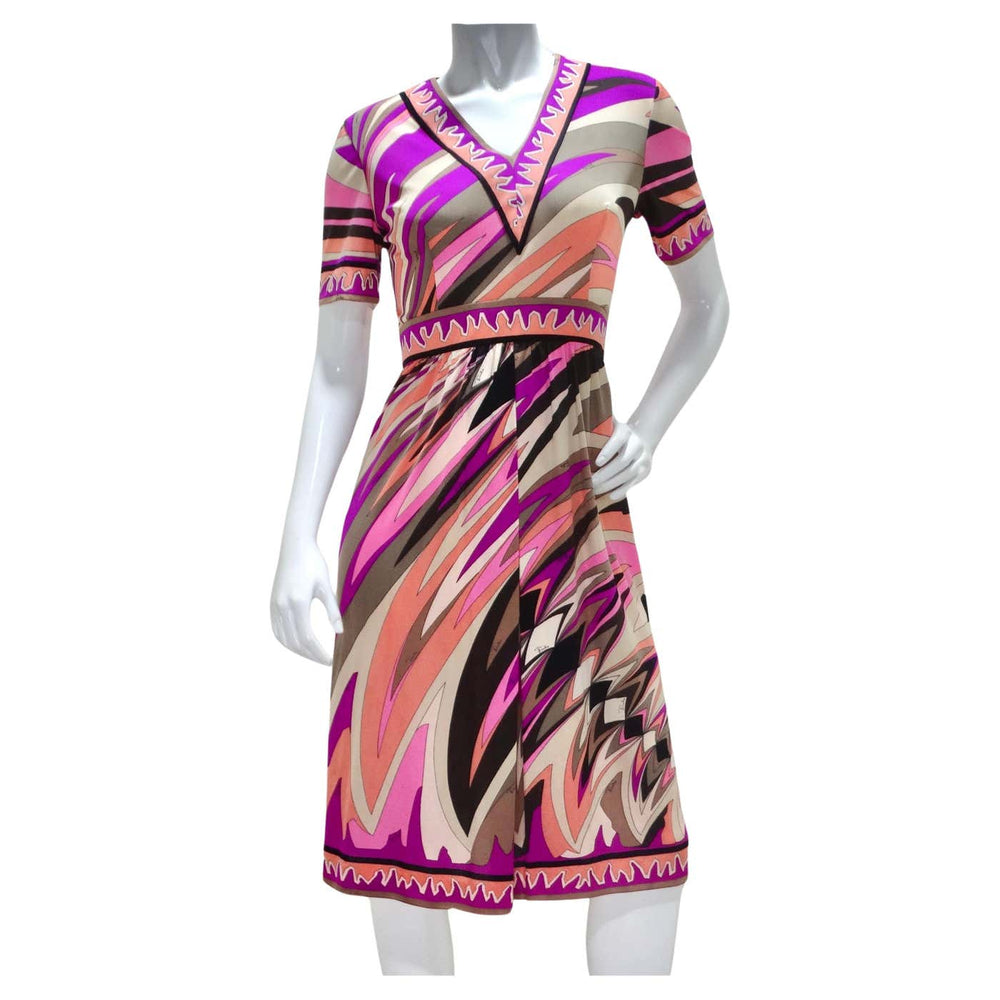 Pucci 1960s Printed Multicolor Dress