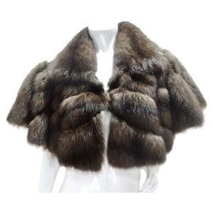 Dennis Basso Russian Sable Cropped Cape