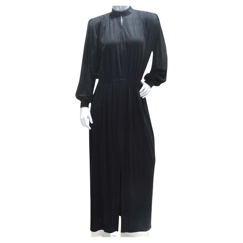 Gucci 1980s Black Silk Long Sleeve Gown Vintage by Misty Gucci 1980s Black Silk Long Sleeve Gown Vintage by Misty