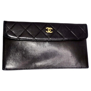 Chanel 1980s CC Quilted Lambskin Wallet
