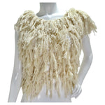 1980s Shaggy Fringe Knit Top