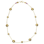 Gurhan 22k Gold Ruby Lentil Necklace