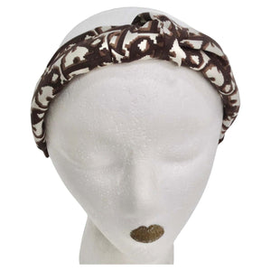 Christian Dior Brown Monogram Knot Headband