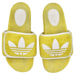 Gucci X Adidas Yellow Terry Cloth GG Monogram Platform Sandals