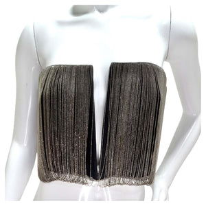 Dion Lee Beaded Plunge Strapless Top