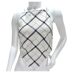 Courrèges Embroidered Logo Checked Tank Top