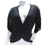 Givenchy 1980s Black Fringe Vest