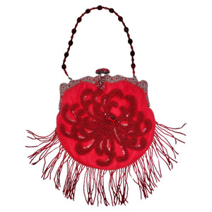 Larisa Barrera Red Embellished Evening Bag