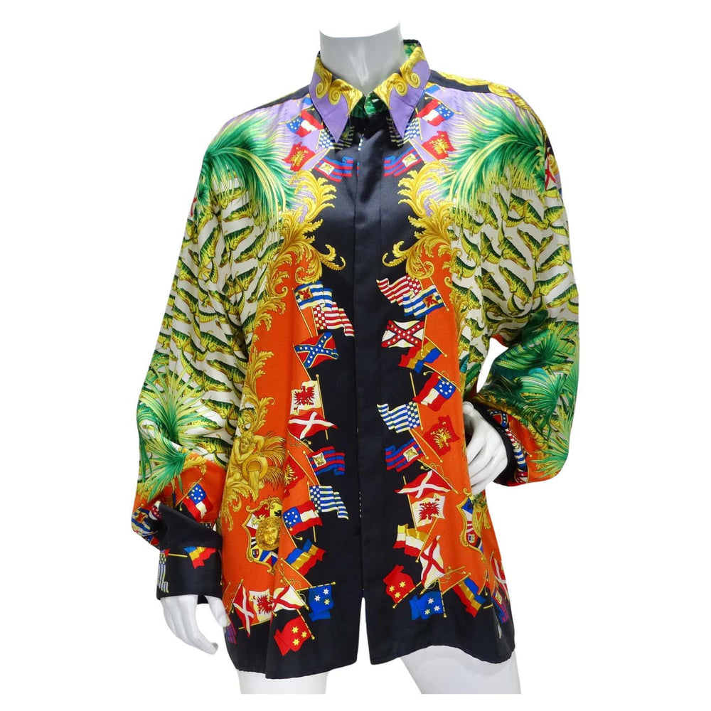 Gianna Versace SS 1993 Miami Collection Silk Shirt – Vintage by Misty