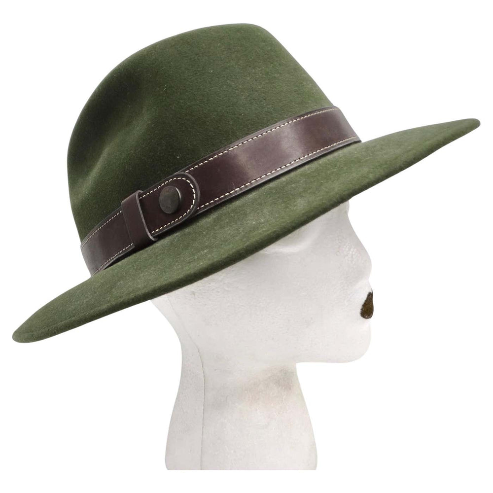 Hermes 1980s Green Wide Brim Hat