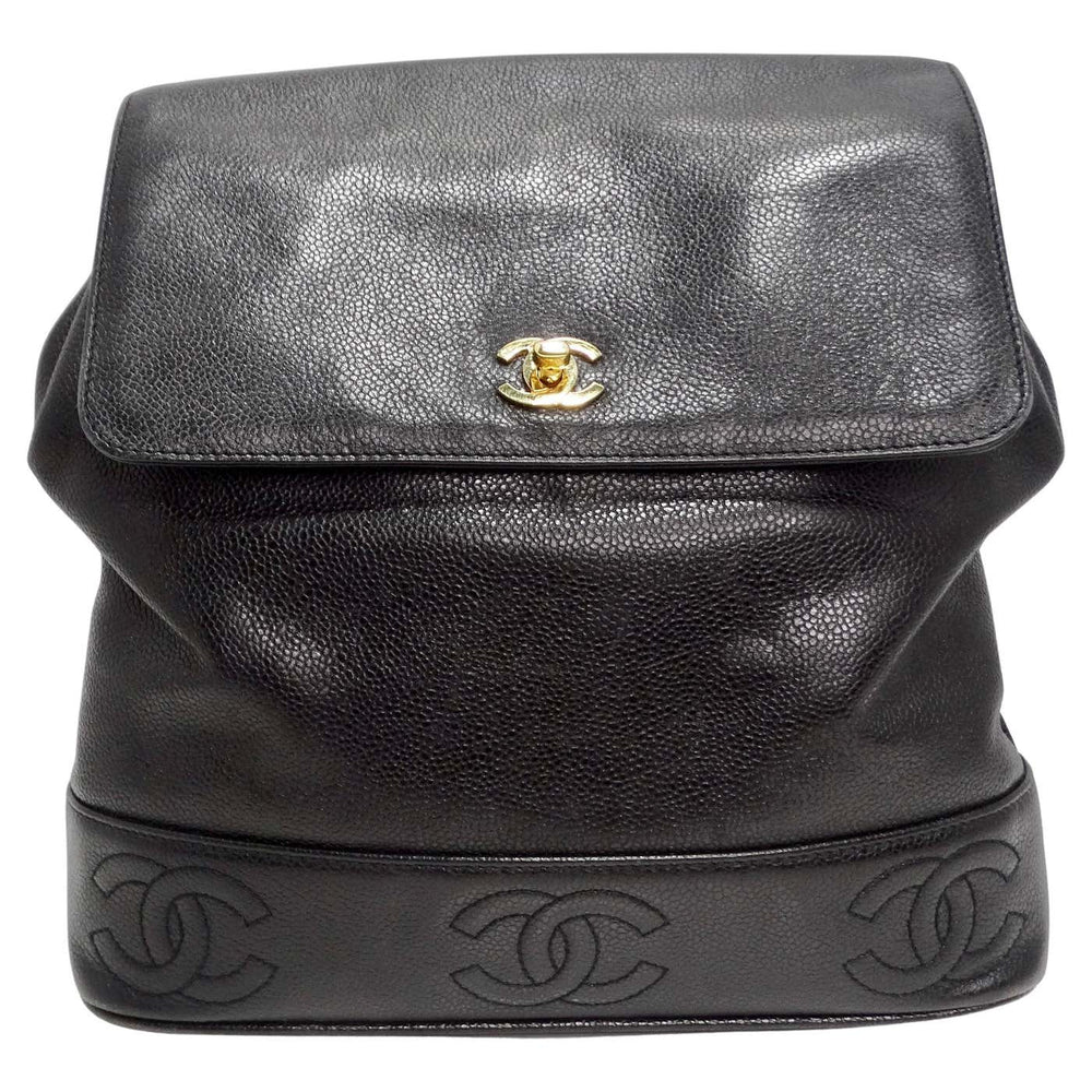 chanel leather backpack Chanel 1997 Triple Cc Backpack