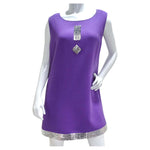 Pierre Cardin Purple Studded Dress
