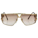 Cazal 1980s 951 Gold Tone Sunglasses