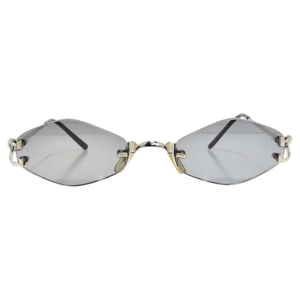 Cartier 1990s Silver Tone Rimless Sunglasses