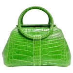 BC Luxury Green Crocodile Top Handle Bag
