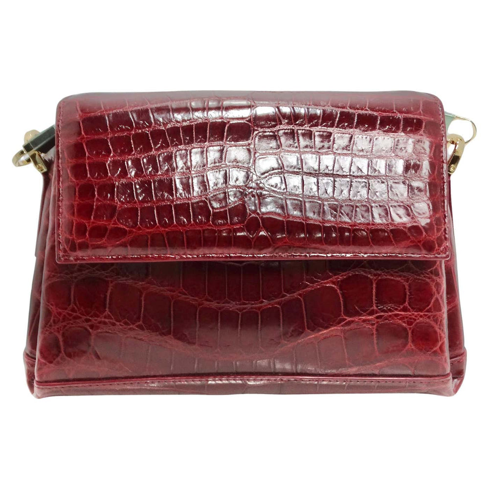 Buy Da Milano Genuine Leather Red Ladies Satchel Bag online