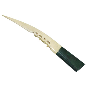 Antique Malachite Ivory Letter Opener