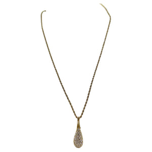 Swarovski Vintage 18K Gold Plated Crystal Pendant Necklace