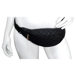 Chanel Black Nylon Quilted Waist Bag