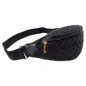 Chanel Black Nylon Quilted Waist Bag