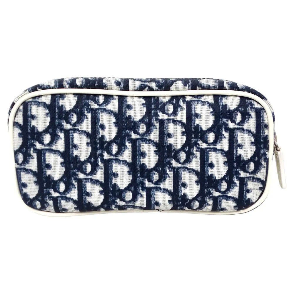 Christian Dior Navy Diorissimo Cosmetic Pouchette circa Y2K