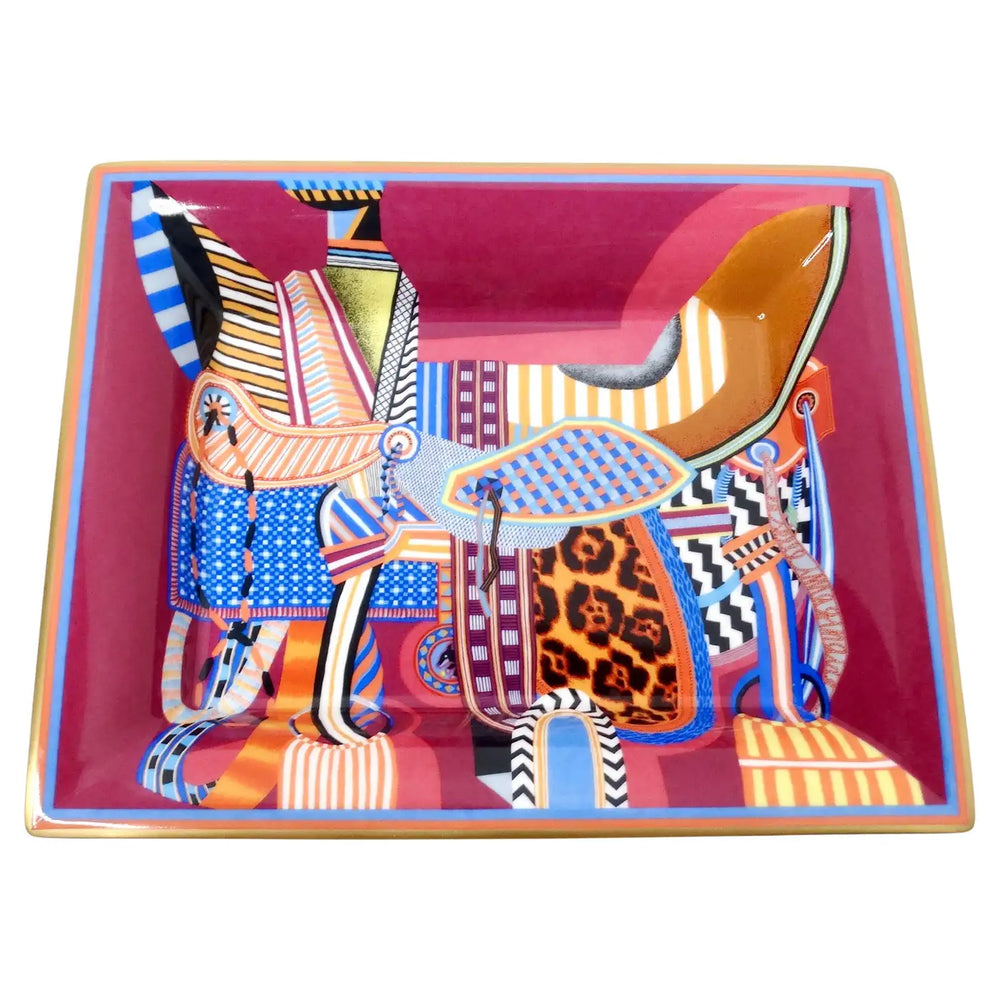 Hermes "Selle Imaginaire" Porcelain Change Tray
