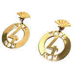 Karl Lagerfeld "Karl 4 Now" Gold-Tone Clip-On Hoop Earrings circa 1990s