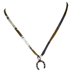 Hermes Horseshoe Pendant Tie Necklace