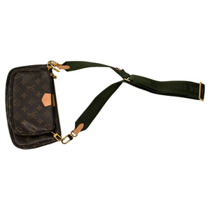 Louis Vuitton Monogram Multi Pochette Accessories With Green Strap